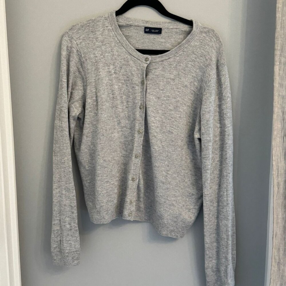 Gap Knit Cardigan - Grey - Size L